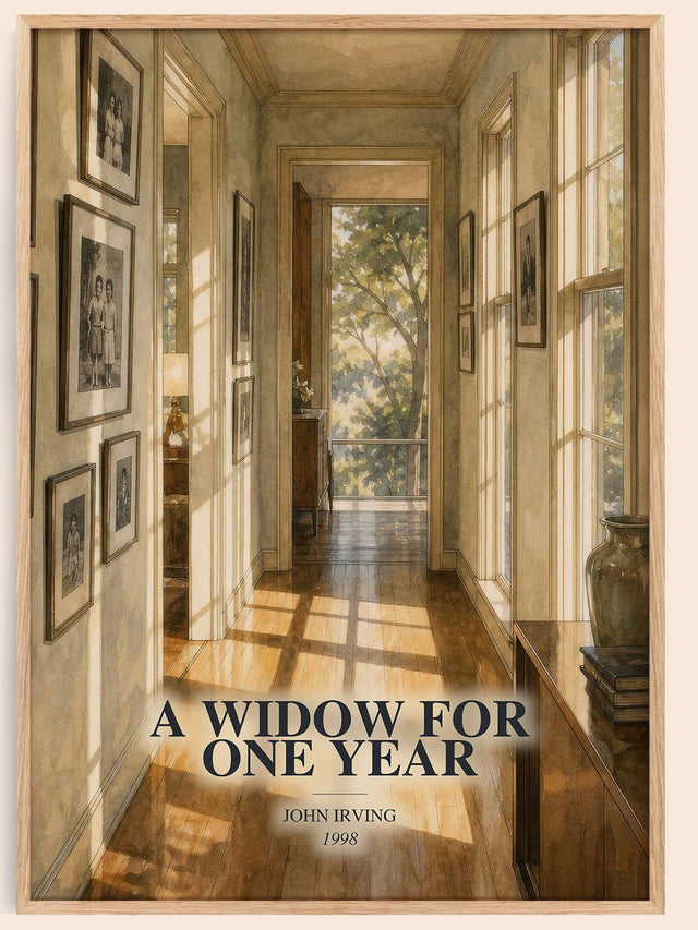 A Widow for One Year Book Watercolour Illustration by John Irving