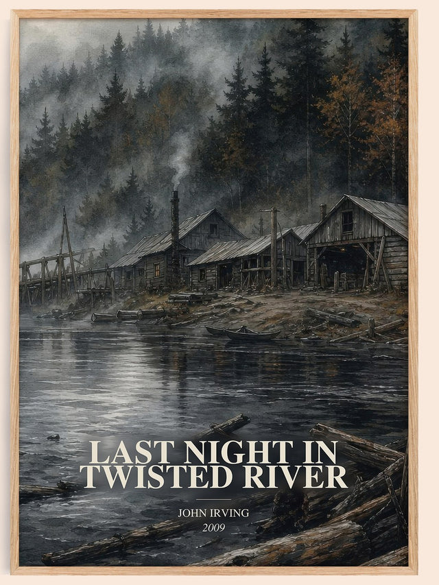 Last Night in Twisted River Book Watercolour Illustration by J. Irving
