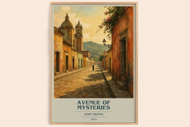 Avenue of Mysteries book cover book poster by John Irving – framed literary art print