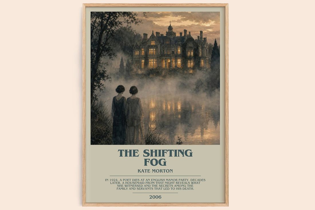 The Shifting Fog bookish book poster by Kate Morton – framed literary art print