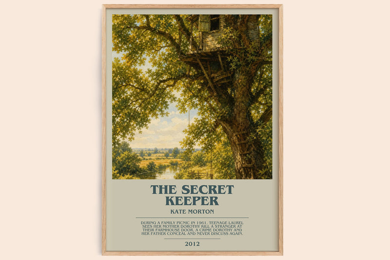 The Secret Keeper bookish book poster by Kate Morton – framed literary art print