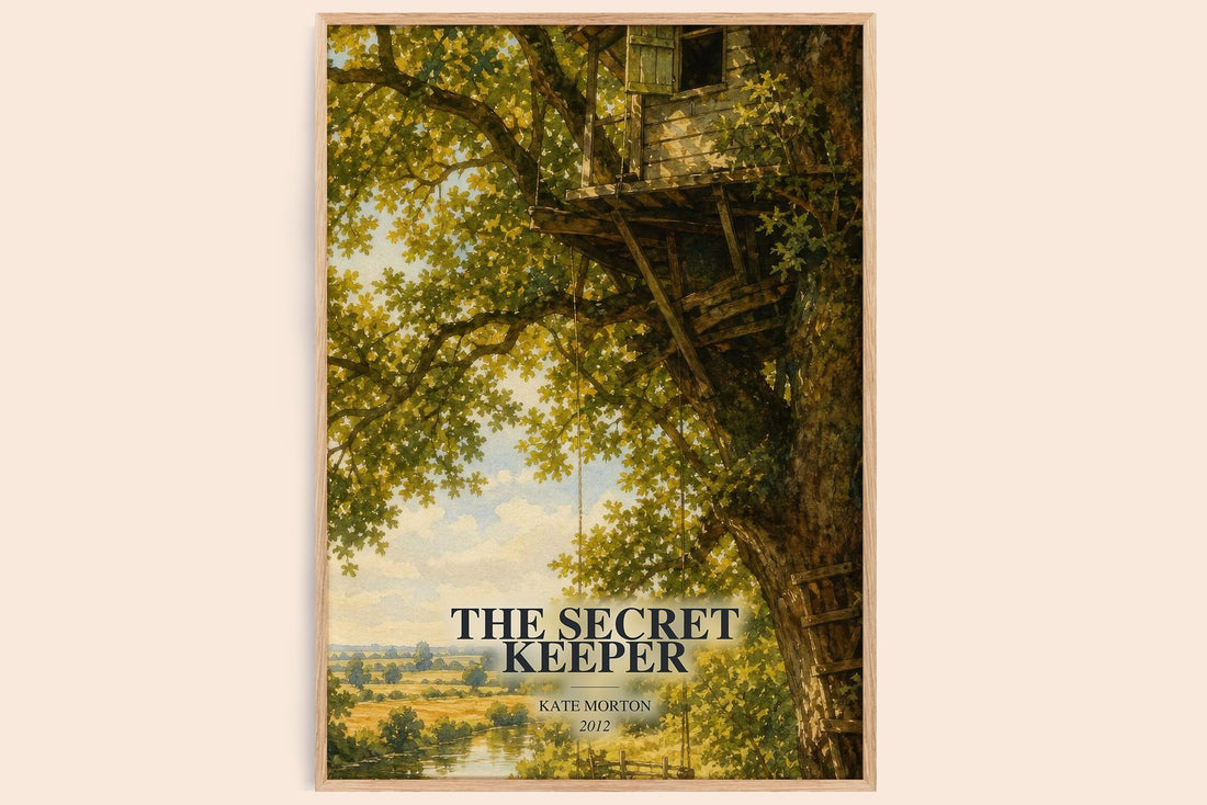 The Secret Keeper watercolour book poster by Kate Morton – framed literary art print