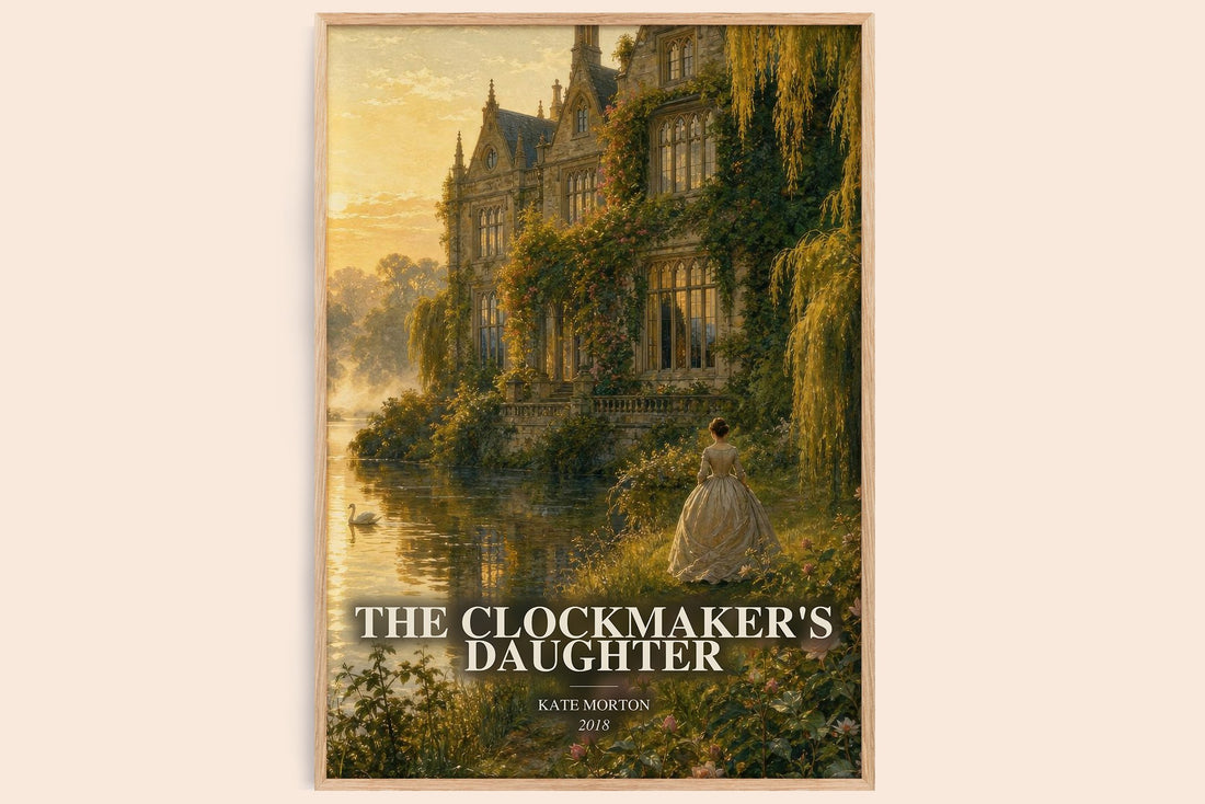 The Clockmaker's Daughter watercolour book poster by Kate Morton – framed literary art print