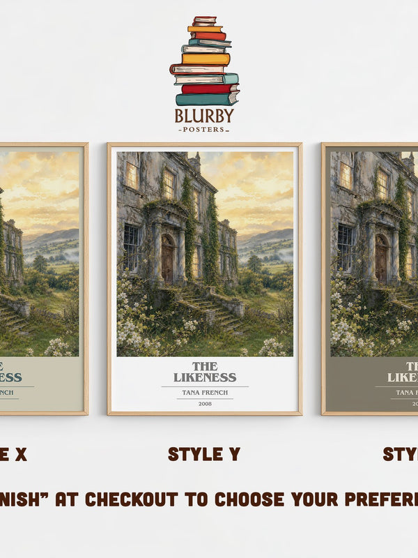 The Likeness book cover print in frame leaning in hallway – mystery wall art
