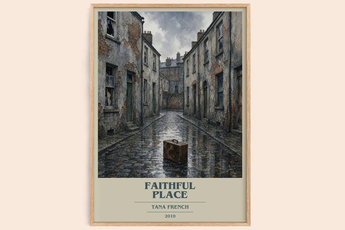 Faithful Place book cover book poster by Tana French – framed literary art print