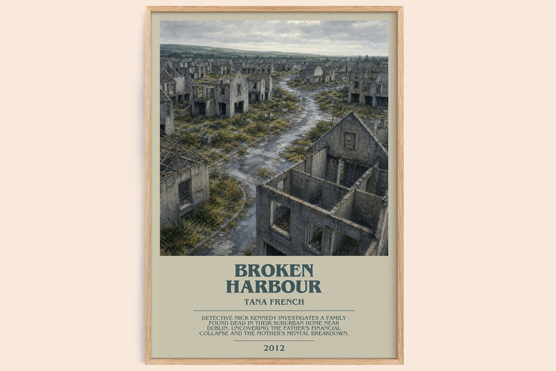 Broken Harbour bookish book poster by Tana French – framed literary art print