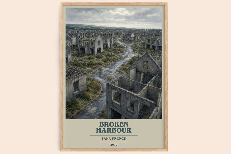 Broken Harbour book cover book poster by Tana French – framed literary art print