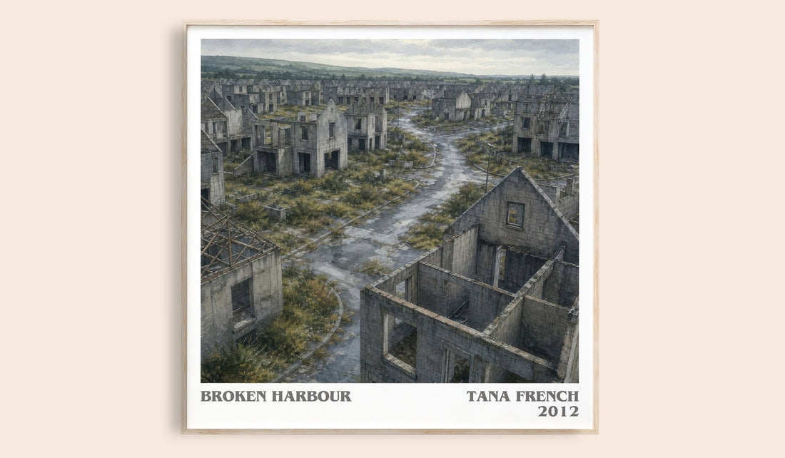Broken Harbour literary book poster by Tana French – framed literary art print
