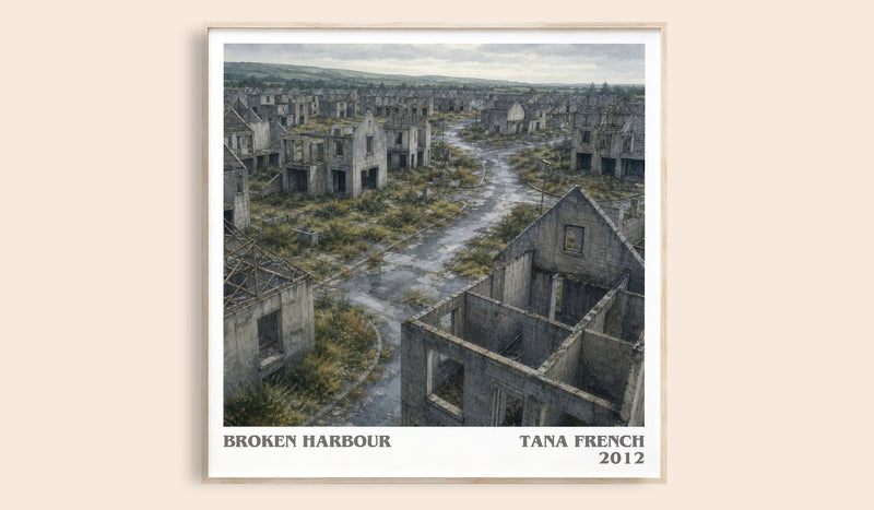 Broken Harbour literary book poster by Tana French – framed literary art print