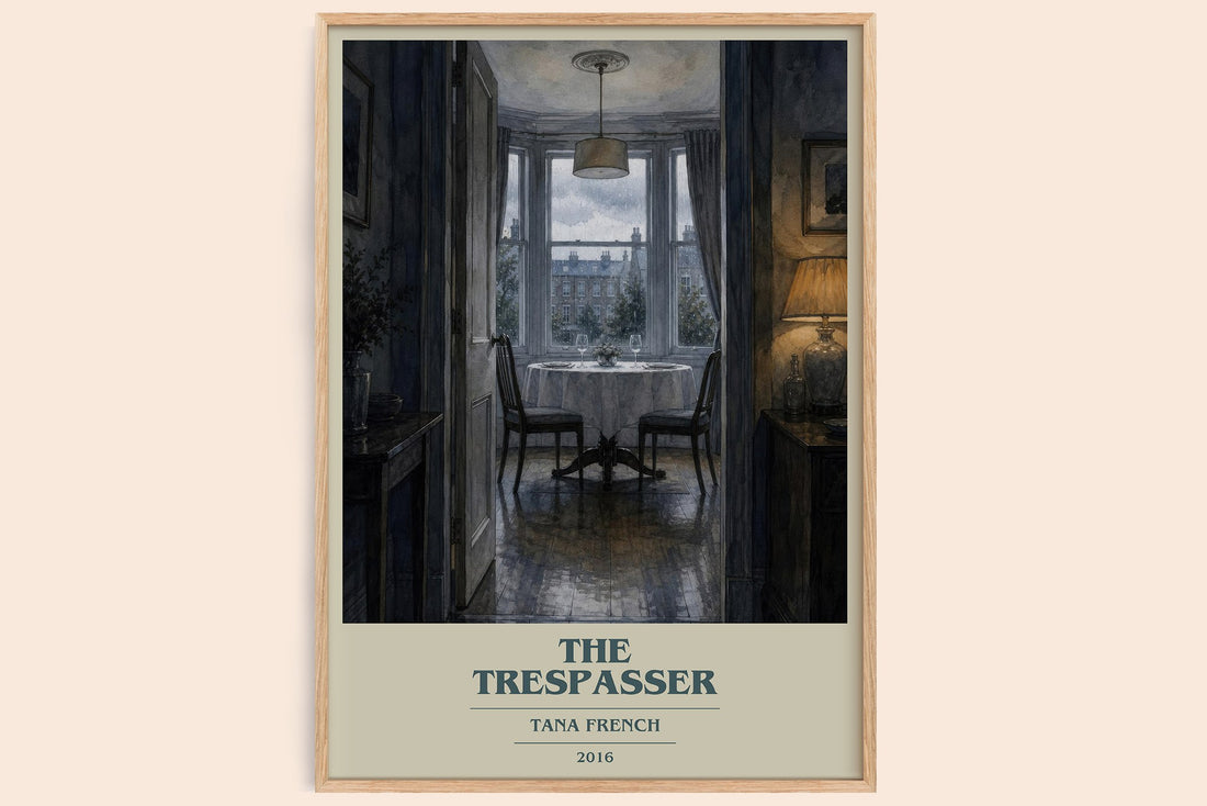 The Trespasser book cover book poster by Tana French – framed literary art print