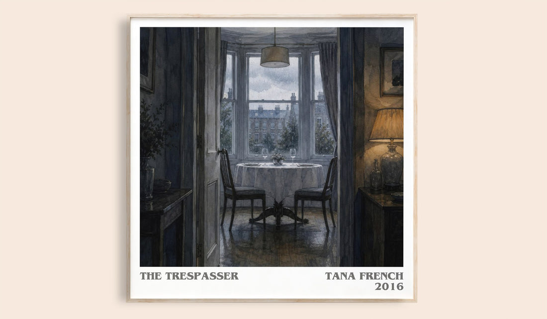 The Trespasser literary book poster by Tana French – framed literary art print