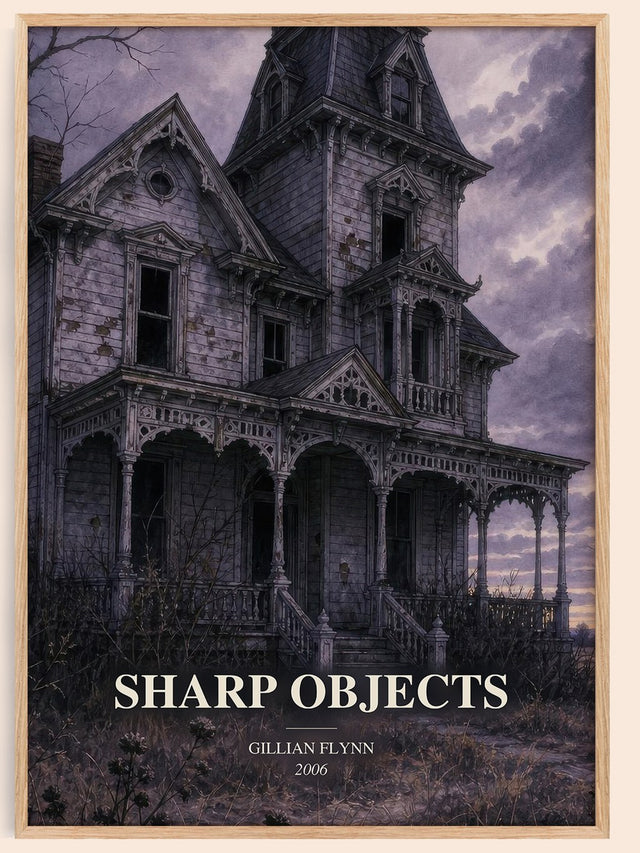 Sharp Objects Book Watercolour Illustration by Gillian Flynn