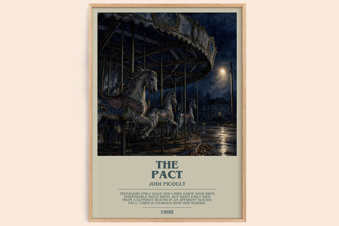 The Pact bookish book poster by Jodi Picoult – framed literary art print