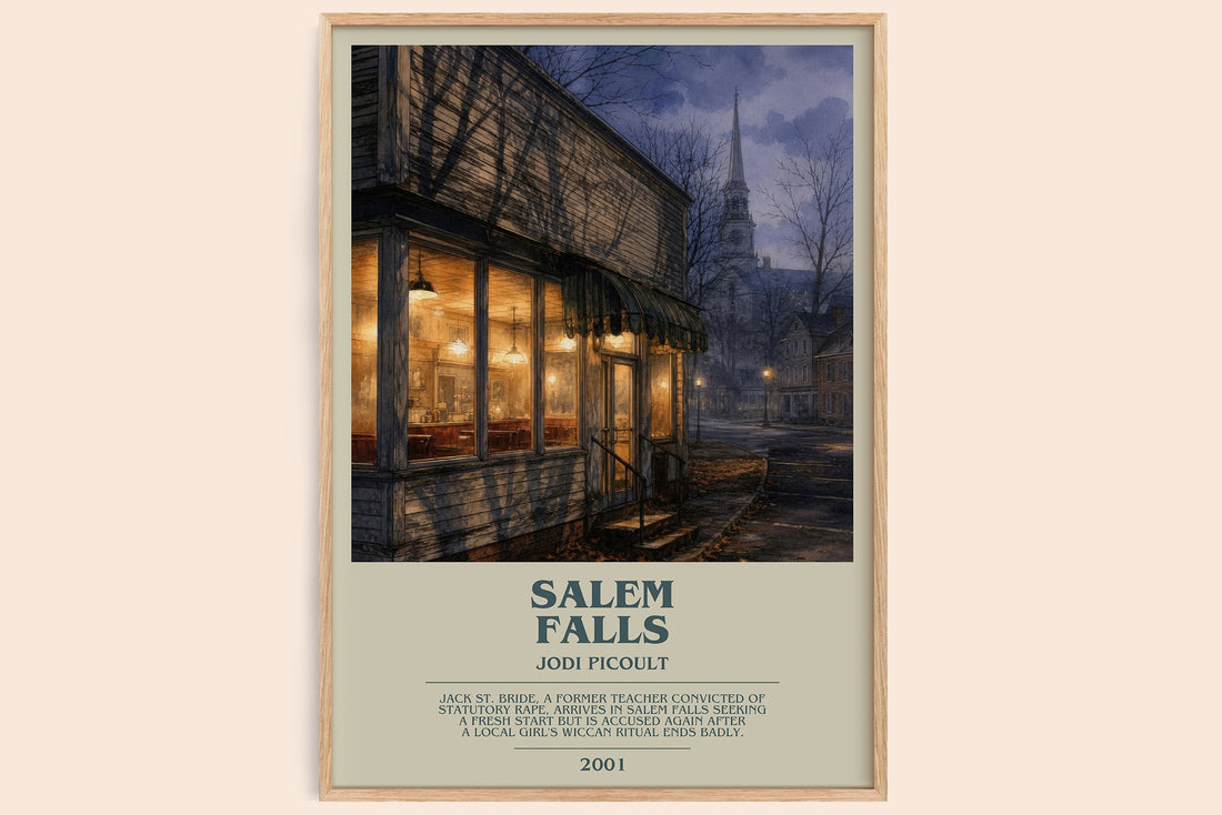 Salem Falls bookish book poster by Jodi Picoult – framed literary art print