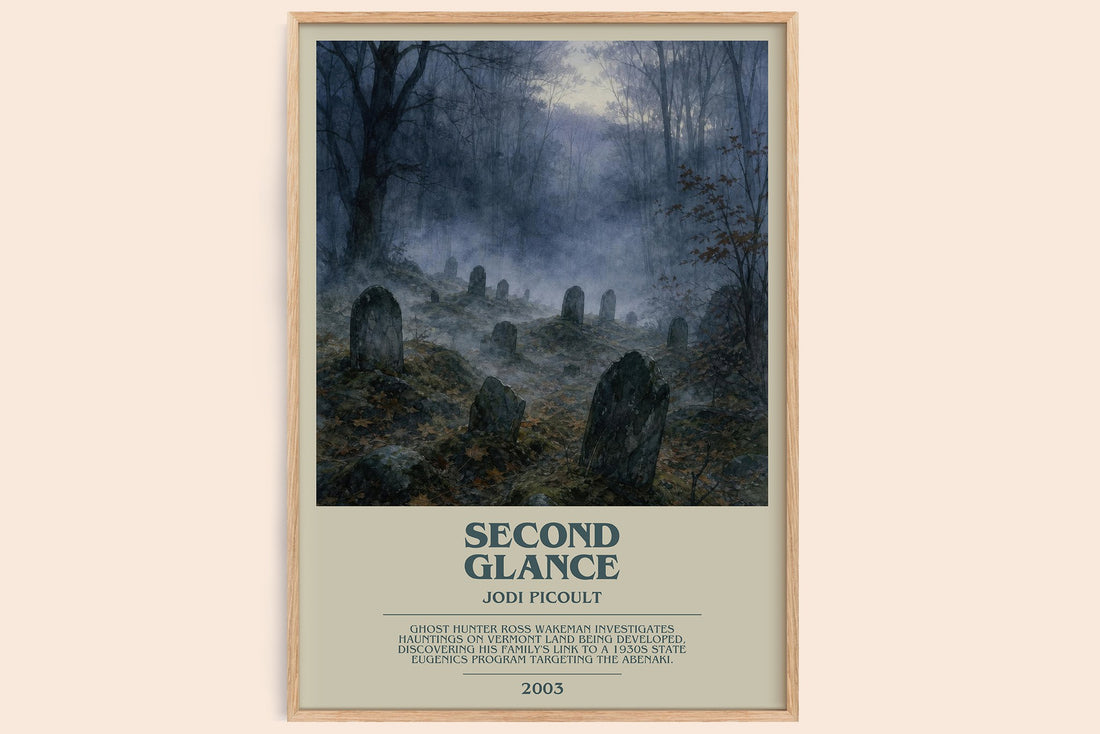 Second Glance bookish book poster by Jodi Picoult – framed literary art print