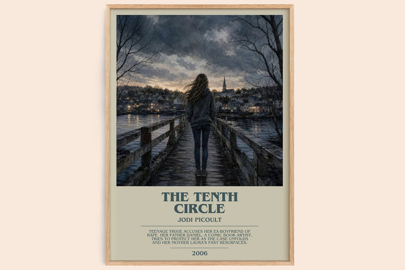 The Tenth Circle bookish book poster by Jodi Picoult – framed literary art print