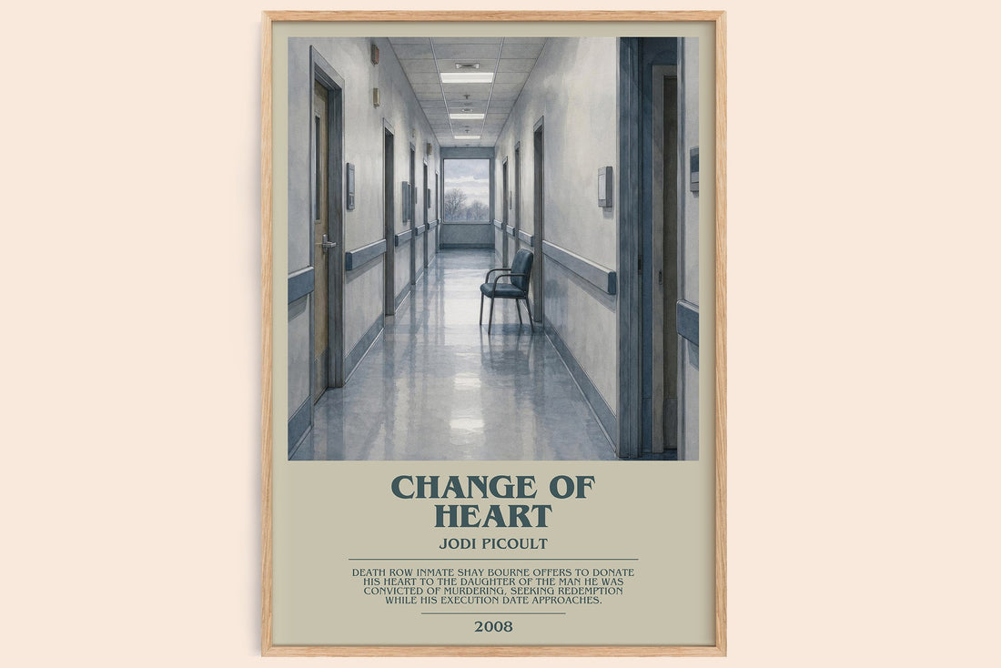 Change of Heart bookish book poster by Jodi Picoult – framed literary art print