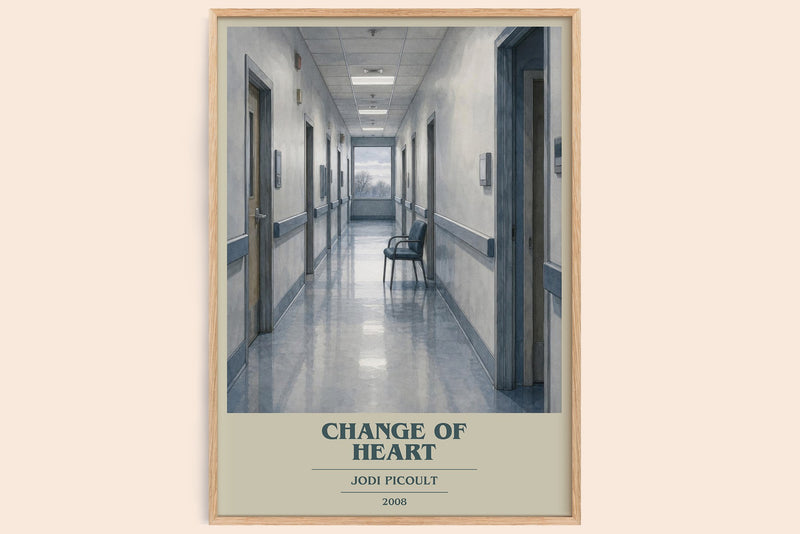Change of Heart book cover book poster by Jodi Picoult – framed literary art print