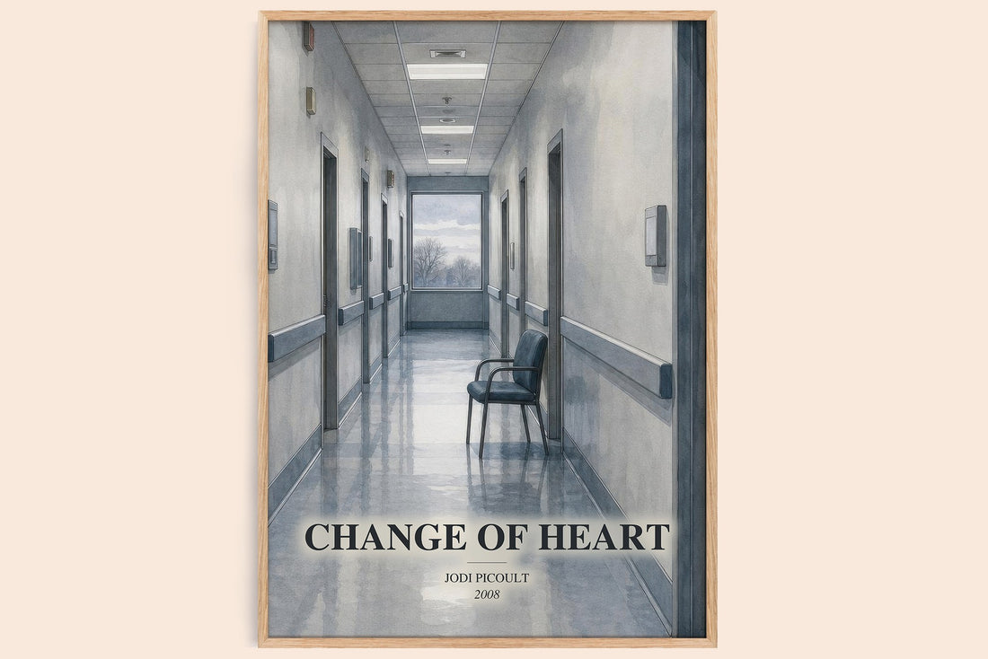 Change of Heart watercolour book poster by Jodi Picoult – framed literary art print