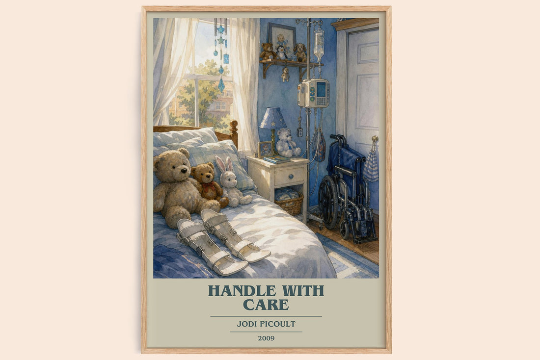 Handle with Care book cover book poster by Jodi Picoult – framed literary art print