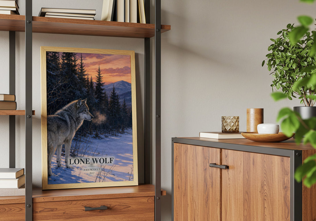 Lone Wolf book watercolour illustration paper finish options – matte satin gloss