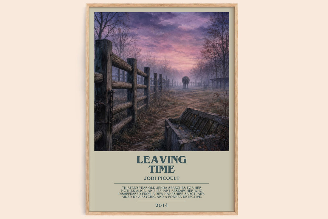 Leaving Time bookish book poster by Jodi Picoult – framed literary art print