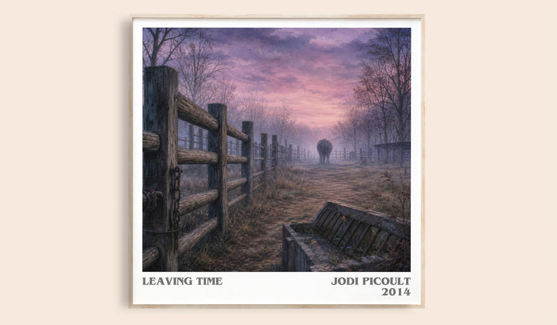 Leaving Time literary book poster by Jodi Picoult – framed literary art print