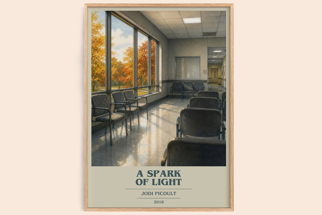 A Spark of Light book cover book poster by Jodi Picoult – framed literary art print