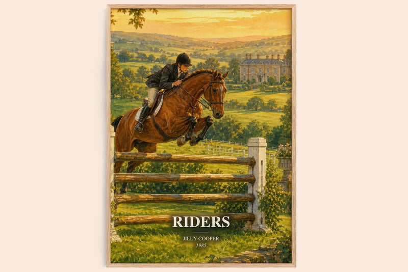 Riders Book Watercolour Illustration by Jilly Cooper (Edge style)