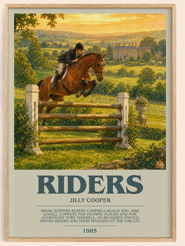 Riders Bookish Wall Art by Jilly Cooper