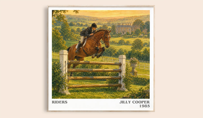 Riders Literary Art Print by Jilly Cooper (Square style)