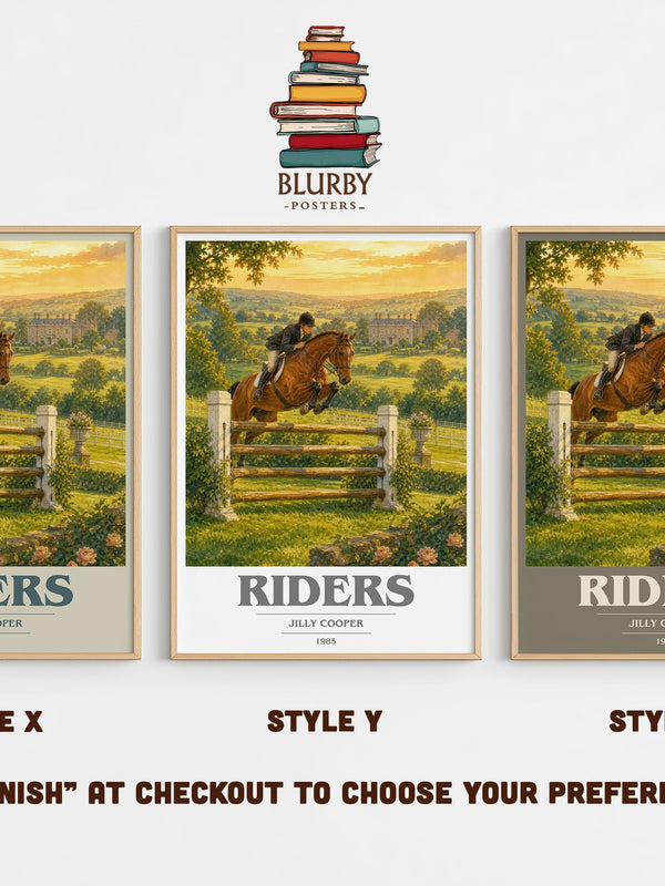 Riders book cover print in frame leaning in hallway – romance wall art