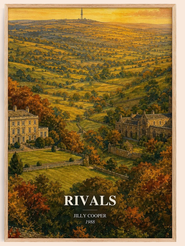 Rivals Book Watercolour Illustration by Jilly Cooper