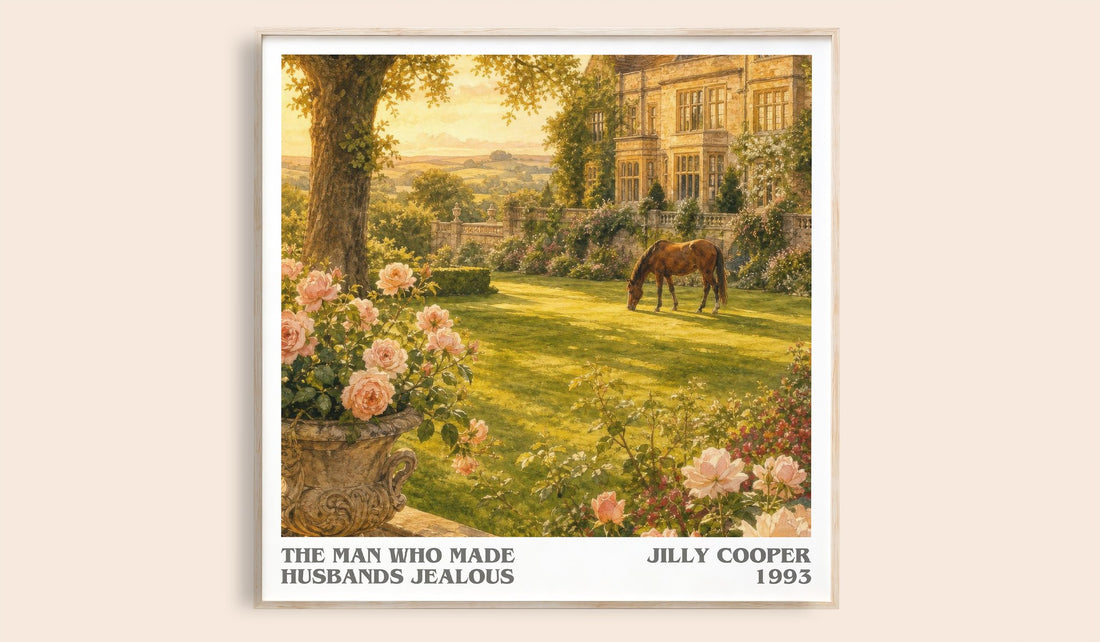 The Man Who Made Husbands Jealous literary book poster by Jilly Cooper – framed literary art print
