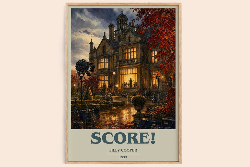 Score! book cover book poster by Jilly Cooper – framed literary art print