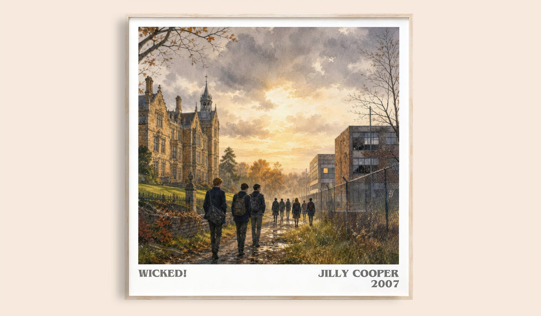 Wicked! literary book poster by Jilly Cooper – framed literary art print