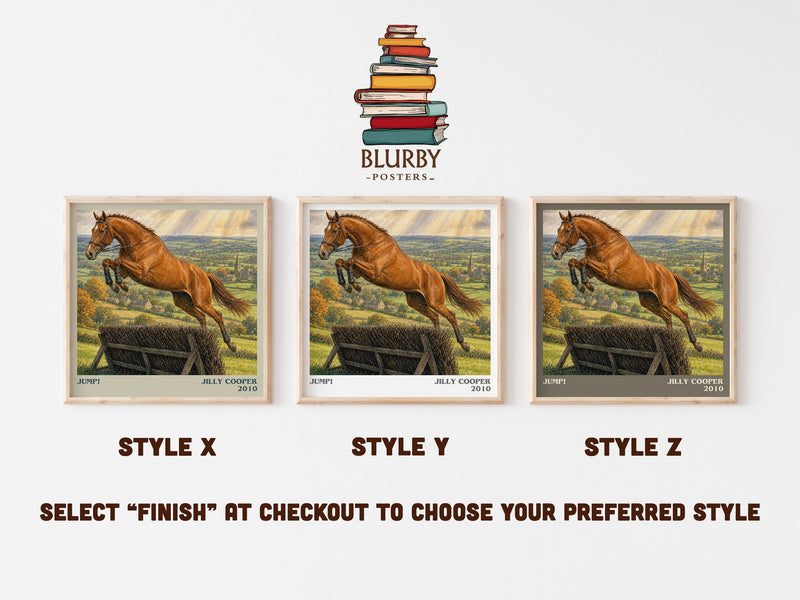 Jump! literary print in frame leaning in hallway – romance wall art