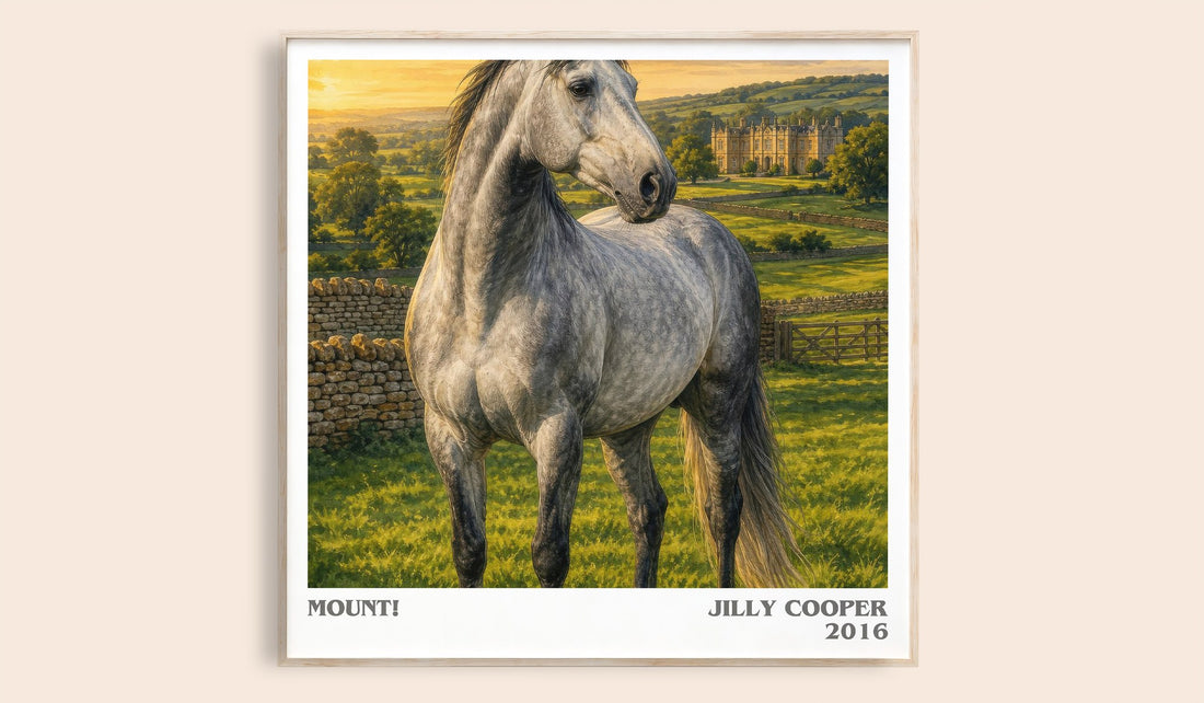 Mount! literary book poster by Jilly Cooper – framed literary art print