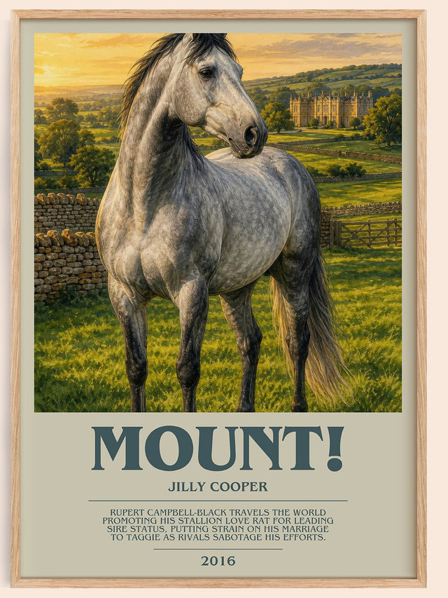 Mount! Bookish Wall Art by Jilly Cooper