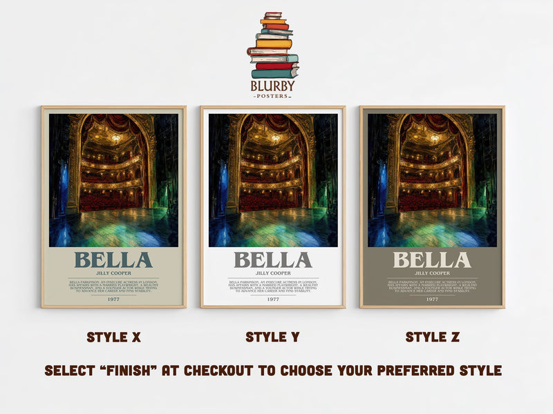 Bella bookish print in frame leaning in hallway – romance wall art