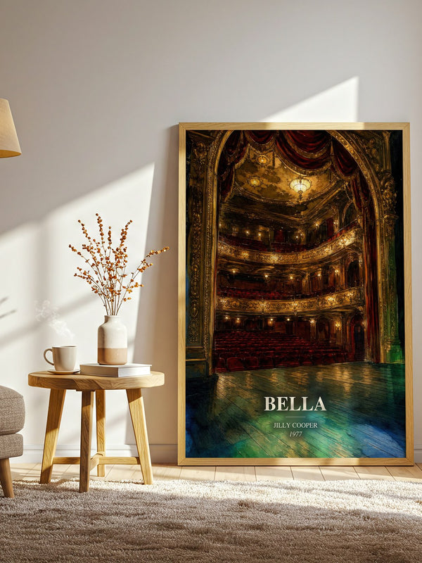 Bella watercolour print in frame leaning in hallway – romance wall art