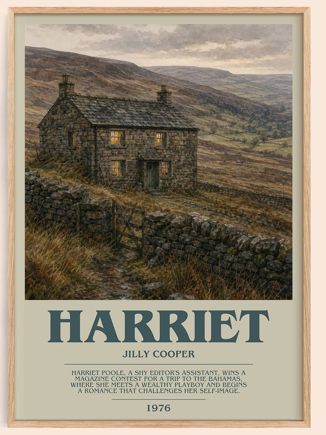 Harriet Bookish Wall Art by Jilly Cooper