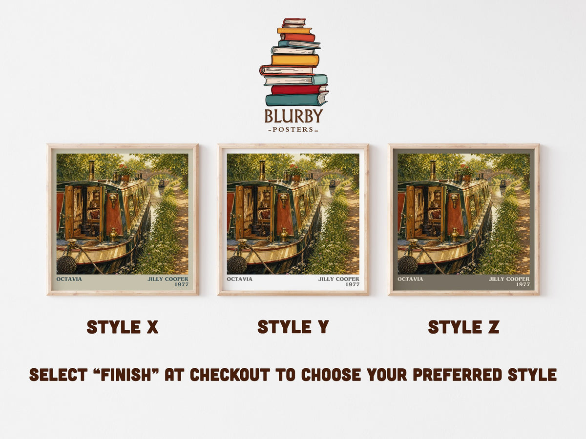 Octavia literary print in frame leaning in hallway – romance wall art (mockup)