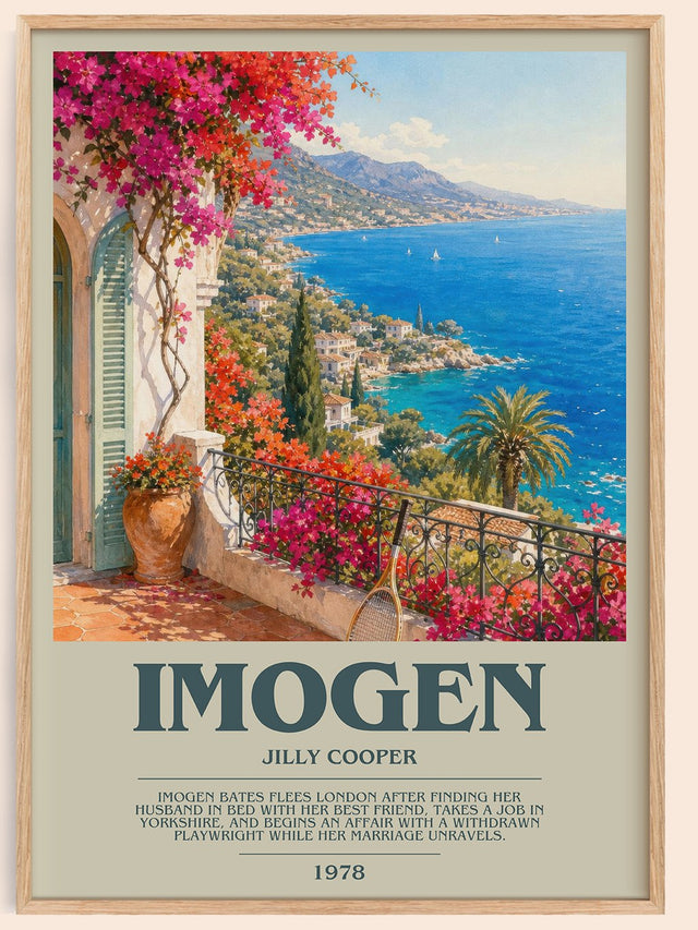 Imogen Bookish Wall Art by Jilly Cooper