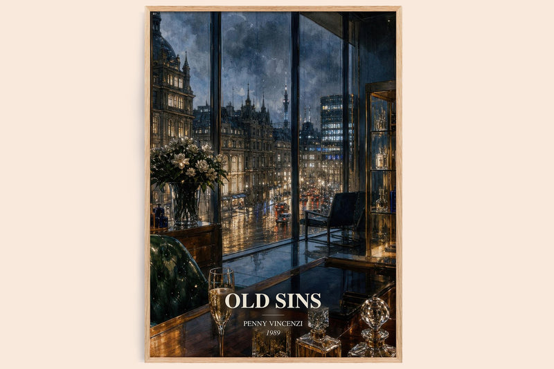 Old Sins Book Watercolour Illustration by Penny Vincenzi (Edge style)
