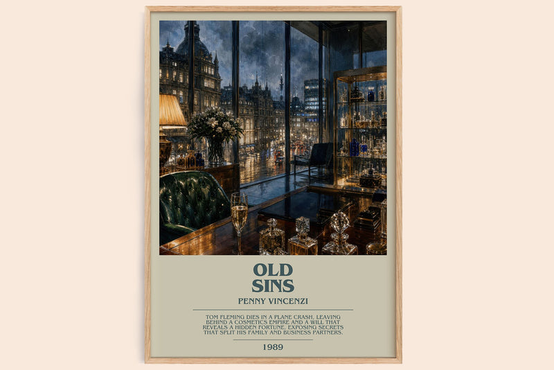 Old Sins Bookish Wall Art by Penny Vincenzi (Modern style)