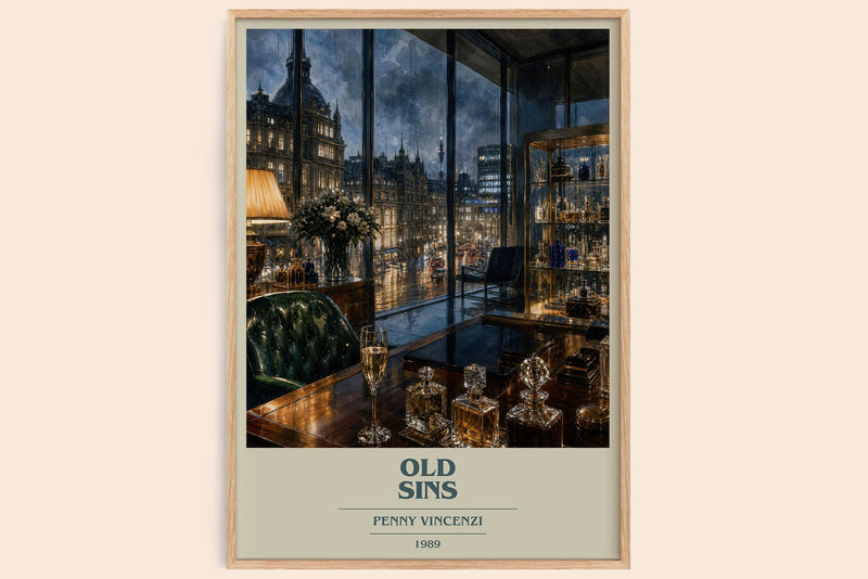 Old Sins Book Cover Poster by Penny Vincenzi (Modern Minimalist style)