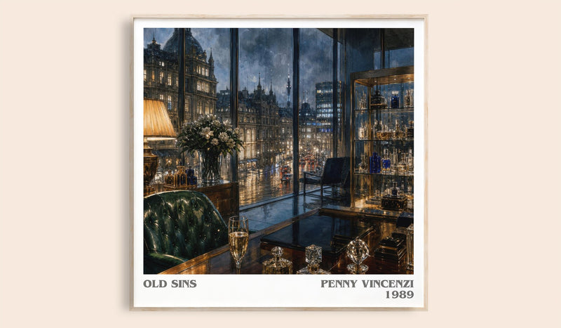 Old Sins Literary Art Print by Penny Vincenzi (Square style)