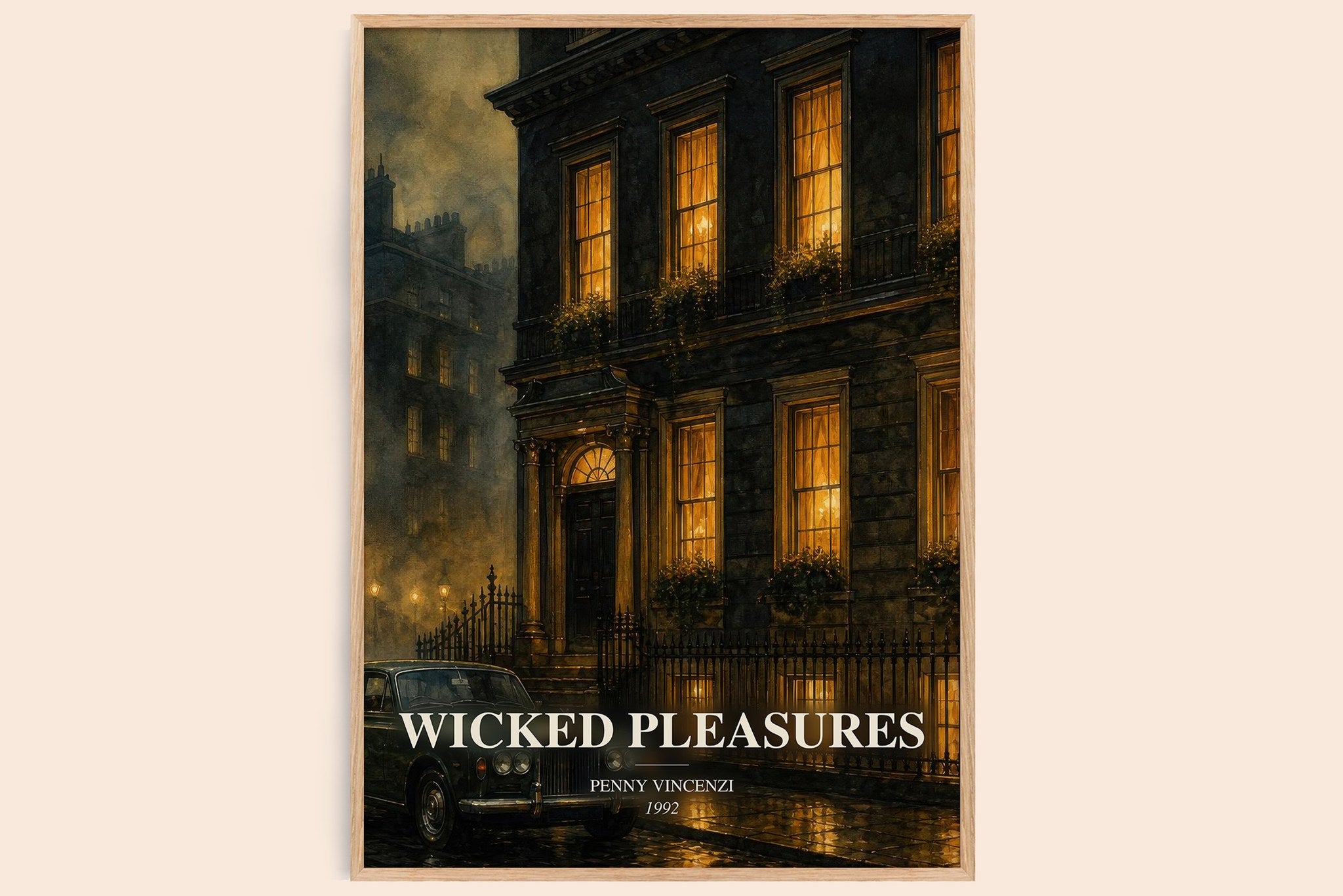 Wicked Pleasures Book Watercolour Illustration by Penny Vincenzi