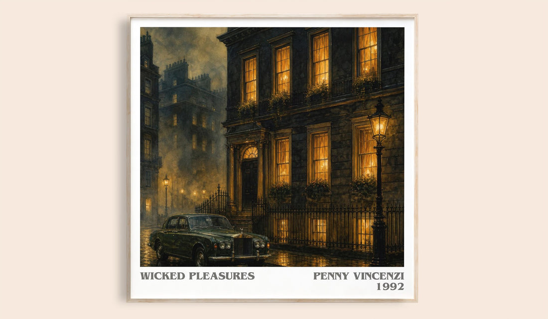 Wicked Pleasures literary book poster by Penny Vincenzi – framed literary art print